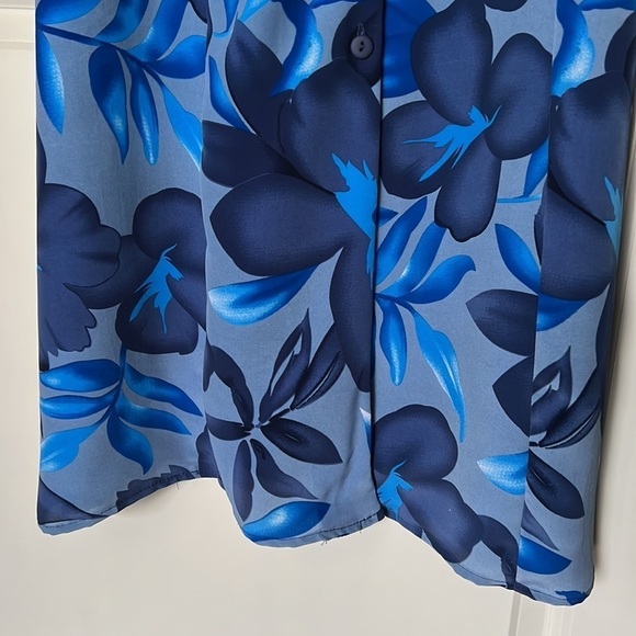 Penman’s Blue Vintage Floral Button Down Short Sleeved Size Small - Picture 6 of 11